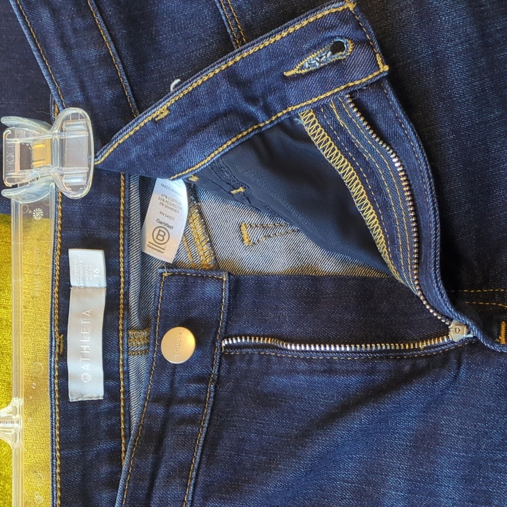 NWOT Athleta Sculptek High-Rise Dark Wash Skinny Jeans - Picture 11 of 13